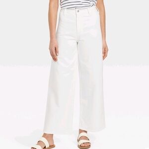 Womens High Rise Sailor Wide Leg Ankle Jeans NWT